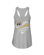American heart Independence day Ladies Flowy Tank tile