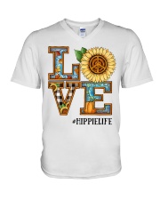 Hippie life V-Neck T-Shirt tile