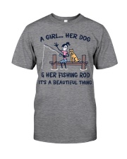 A girl her dog Classic T-Shirt front