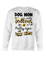 Dog mom with tattoos Crewneck Sweatshirt front