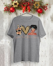 Peace Love Brown sugar Classic T-Shirt lifestyle-holiday-crewneck-front-2