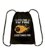 It's fine I'm fine Drawstring Bag tile