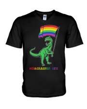 Homosaurus Rex V-Neck T-Shirt tile