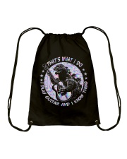 That's what I do I play guitar and I know thing Drawstring Bag tile