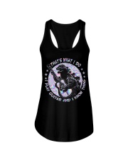 That's what I do I play guitar and I know thing Ladies Flowy Tank tile