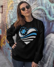 American heart Independence day - Printed apparels Crewneck Sweatshirt lifestyle-unisex-sweatshirt-front-3