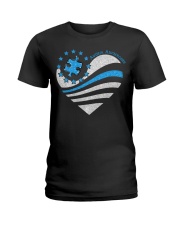 American heart Independence day - Printed apparels Ladies T-Shirt tile