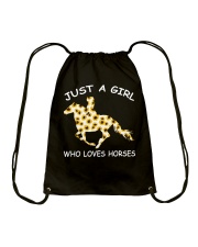 Just a girl who loves horses Drawstring Bag tile