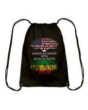 American grown with African roots Drawstring Bag tile