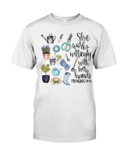 She works willingly with her hands Classic T-Shirt tile