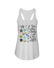 She works willingly with her hands Ladies Flowy Tank tile