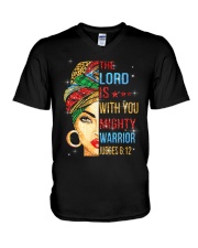 The Lord is with you V-Neck T-Shirt tile