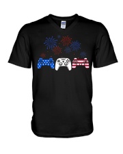American independence day V-Neck T-Shirt tile