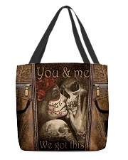 We got this leather pattern print All-over Tote front