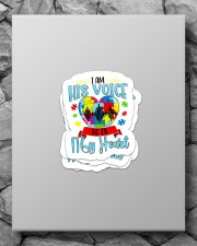 I am his voice he is my heart Sticker - 4 pack (Vertical) aos-sticker-4-pack-vertical-lifestyle-front-09