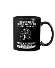 Sometimes I look back on my life Mug tile