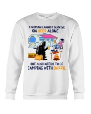 A women cannot survive on beer alone Crewneck Sweatshirt tile