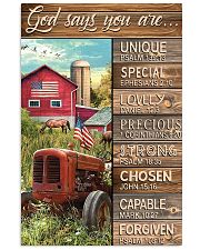 God says you are Faux wood print 11x17 Poster front