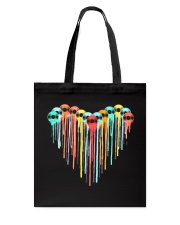 Colorful vynil record heart Tote Bag tile
