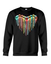 Colorful vynil record heart Crewneck Sweatshirt tile