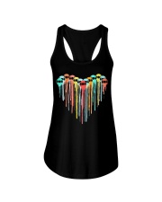 Colorful vynil record heart Ladies Flowy Tank tile