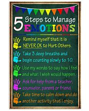 5 steps to manage emotions 11x17 Poster front