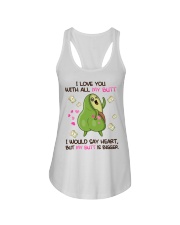 I love you with all my butt Ladies Flowy Tank tile