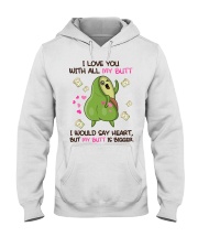 I love you with all my butt Hooded Sweatshirt tile