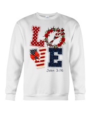 Love God Independence day Crewneck Sweatshirt front