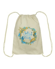 Salty lil' beach Drawstring Bag tile