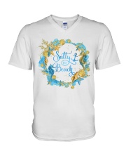 Salty lil' beach V-Neck T-Shirt tile