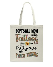 Softball mom with tattoos Tote Bag tile