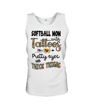 Softball mom with tattoos Unisex Tank tile