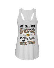 Softball mom with tattoos Ladies Flowy Tank tile