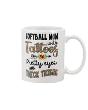 Softball mom with tattoos Mug tile