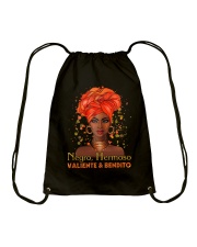 Negro hermoso Drawstring Bag tile