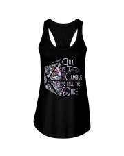 Life is a gamble so roll the dice Ladies Flowy Tank tile