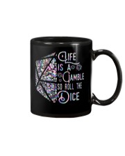 Life is a gamble so roll the dice Mug tile