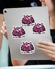 No one fights alone Sticker - 4 pack (Vertical) aos-sticker-4-pack-vertical-lifestyle-front-11
