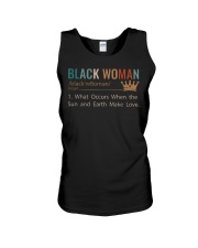 Black woman Unisex Tank tile