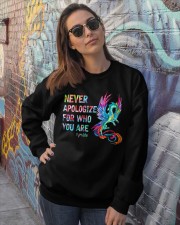 Never apologize for who you are Crewneck Sweatshirt lifestyle-unisex-sweatshirt-front-3