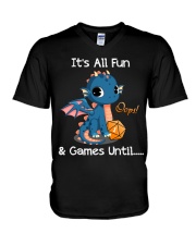 It's all fun and games V-Neck T-Shirt tile