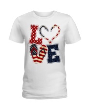 Love Independence day Ladies T-Shirt tile