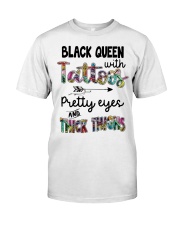 Black queen with tattoos Classic T-Shirt tile