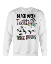 Black queen with tattoos Crewneck Sweatshirt front