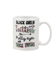 Black queen with tattoos Mug tile