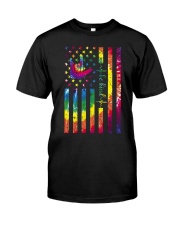 Tie dye American Independence day Classic T-Shirt tile