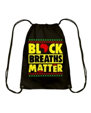 Black breaths matter Drawstring Bag tile