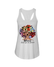 Bloom where you Ladies Flowy Tank tile