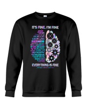 It's fine I'm fine Everything is fine Crewneck Sweatshirt tile
